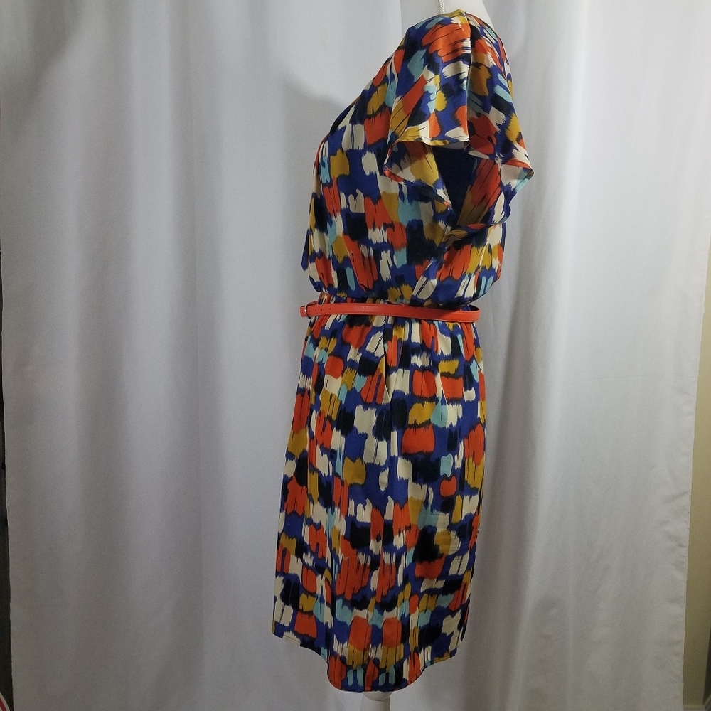 AB Studio Geometric Flutter Dress with Pockets 6 - Picture 14 of 14